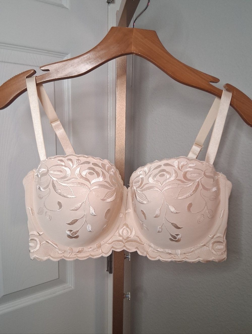 Sweet Nothings 40D Cream Embroidered Push Up Bra